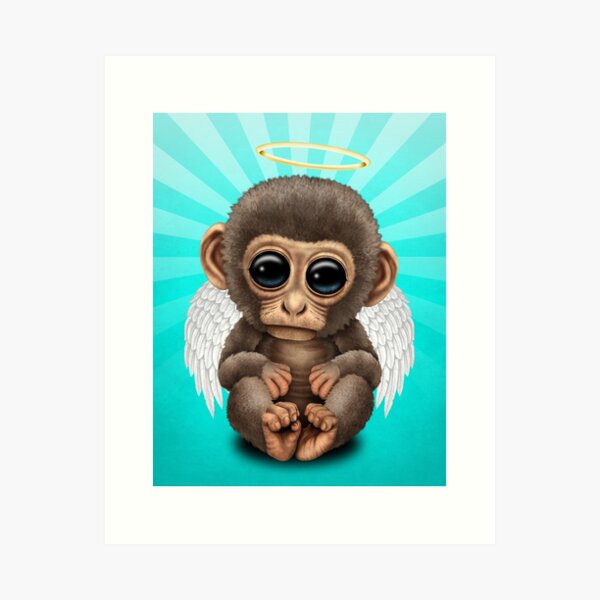 Monkey Angel Art Prints for Sale