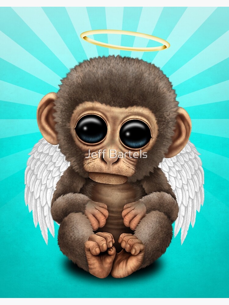 Monkey Angel Greeting Cards for Sale