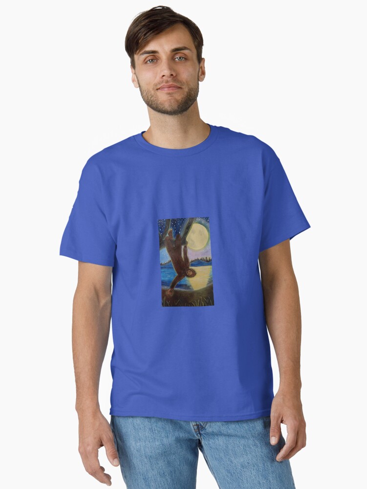 Thumbnail 2 of 7, Classic T-Shirt, Hangin' In The Moonlight designed and sold by CarolOchs.