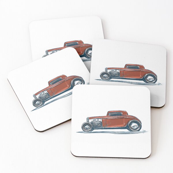 Item preview, 32 red hotrod  designed and sold by sixty7.