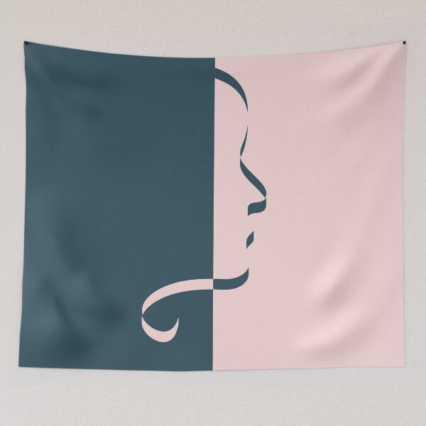 Item preview, Minimalist face, side profile in ribbon #14 designed and sold by Cocolorr.