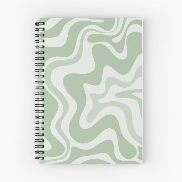 Artikelvorschau, Retro Liquid Swirl Abstraktes Muster Salbei entworfen und verkauft von kierkegaard.