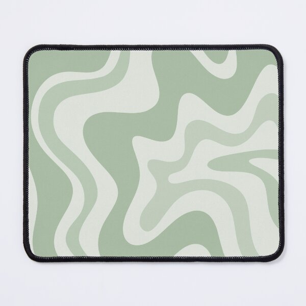 Artikelvorschau, Retro Liquid Swirl Abstraktes Muster Salbei entworfen und verkauft von kierkegaard.