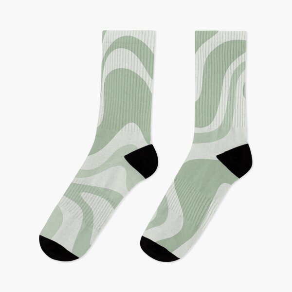 Item preview, Retro Liquid Swirl Abstract Pattern Sage designed and sold by kierkegaard.