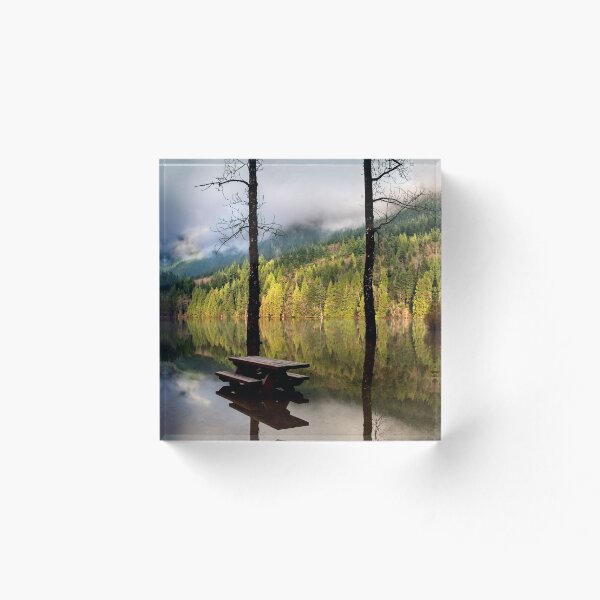Aperçu de l'œuvre L'inondation d'automne au lac Buntzen par Alex Lyubar créée et vendue par AlexLyubar.
