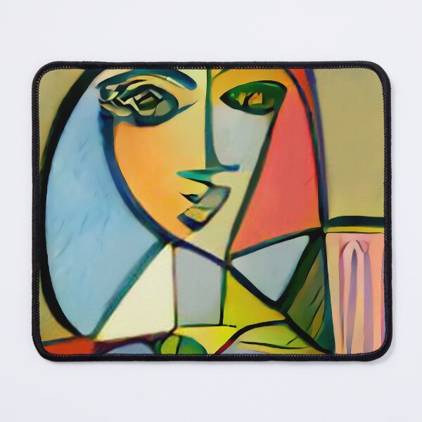 Item preview, Funky Cool Abstract Portrait Female Girl Colorful Cubism designed and sold by CattlettArt.