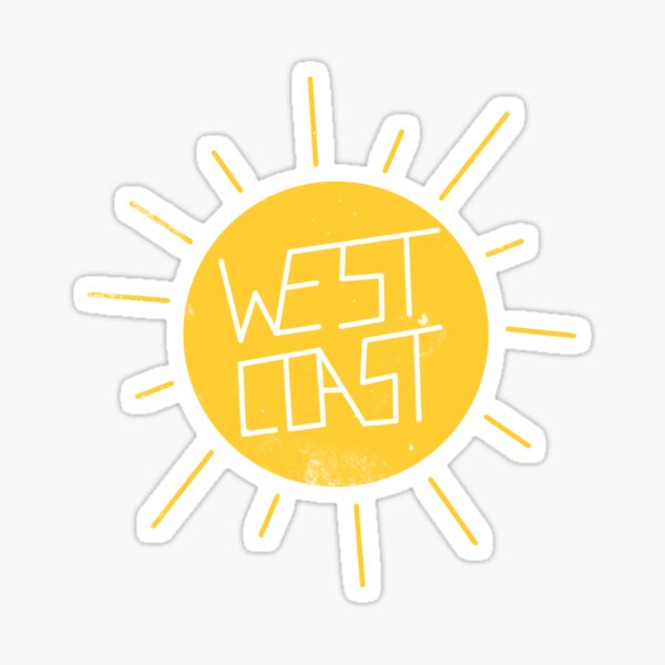 West Coast Sun Sticker