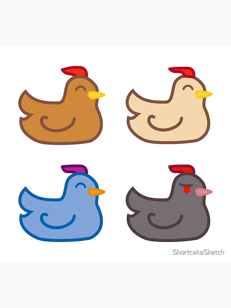 "Stardew Valley Chickens" Art Print for Sale by ShortcakeSketch Redbubble