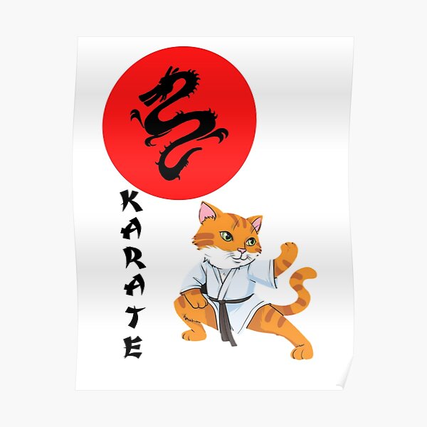 The Karate Cat Posters for Sale | Redbubble