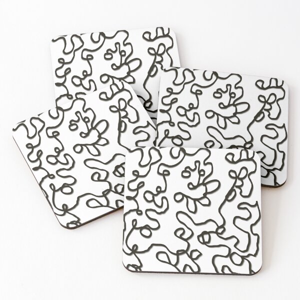 Item preview, Curls Swirls Swirly Curly Squiggles Suiggly Asymmetrical Abstract Lines Wavy Minimalist Modern designed and sold by hopecope.