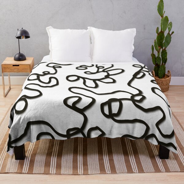 Item preview, Curls Swirls Swirly Curly Squiggles Suiggly Asymmetrical Abstract Lines Wavy Minimalist Modern designed and sold by hopecope.