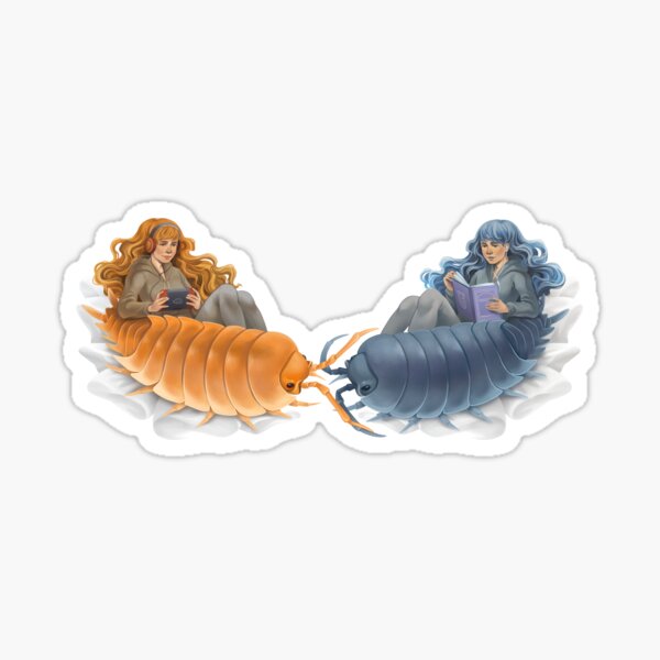 Powder Pod Twins - Porcellionides pruinosus Sticker