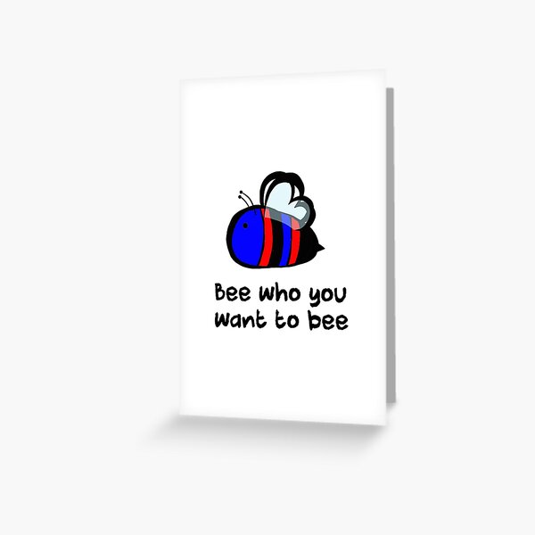 Poly Pride Bee Greeting Card