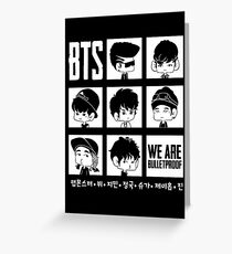 BTS WE ARE BULLETPROOF Chibi Greeting Card