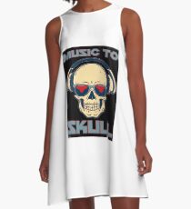 Muzic to skul A-Line Dress