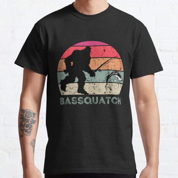  Bassquatch! Funny Bass Fishing Sasquatch Retro 80s Fisherman  T-Shirt : Clothing, Shoes & Jewelry