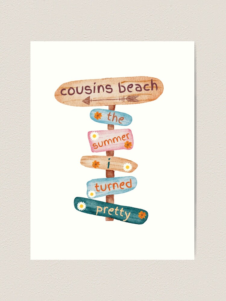 Cousins Beach The Summer I Turned Pretty Beach Sign Sticker for Sale by  two7designs