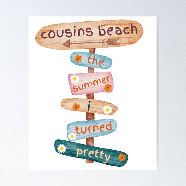 Item preview, Cousins Beach The Summer I Turned Pretty Beach Sign designed and sold by two7designs.