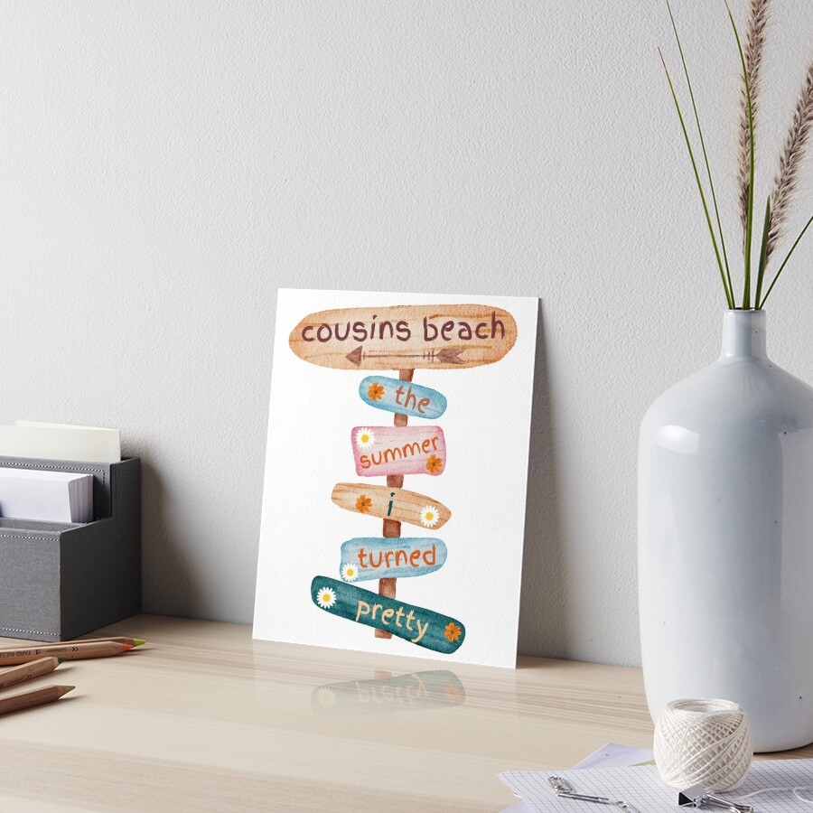 Cousins Beach The Summer I Turned Pretty Beach Sign Sticker for Sale by  two7designs