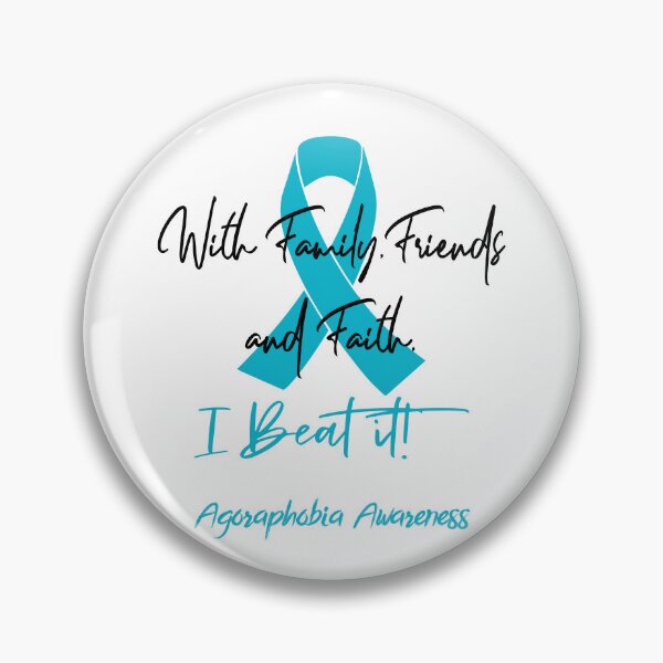 Item preview, Agoraphobia Warrior - With Family, Friends, and Faith - I BEAT IT! designed and sold by Robbsyn.