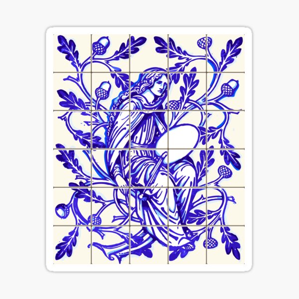 Vista previa del artículo con la obra «azulejo hada de roble azulejo», diseñado y vendido por aurielaki.