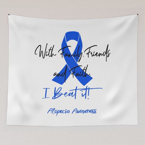 Item preview, Alopecia Warrior - With Family, Friends, and Faith - I BEAT IT! designed and sold by Robbsyn.