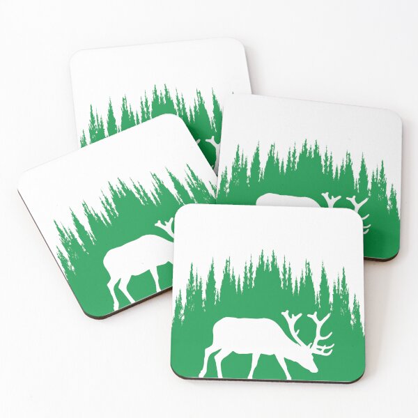 Item preview, Elk silhouette in nature, Forest elk designed and sold by NobizArtwerkz.