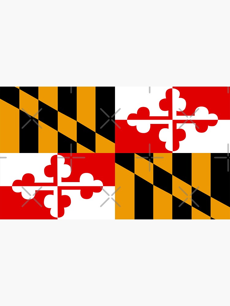 "Maryland State Flag" Sticker for Sale by ziafrazier Redbubble