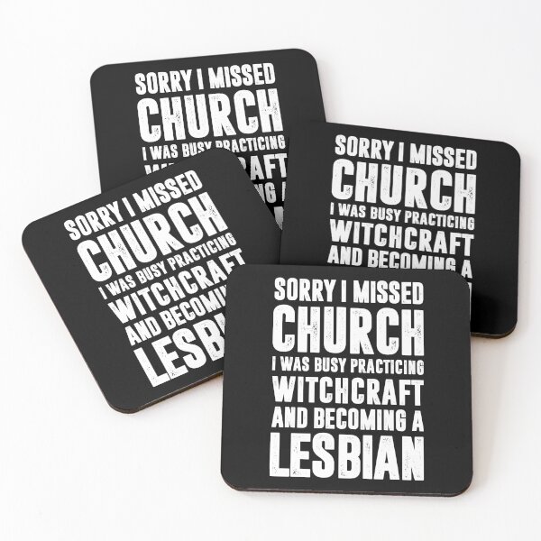 Item preview, SORRY I MISSED CHURCH I WAS BUSY PRACTICING WITCHCRAFT BECOMING A LESBIAN designed and sold by LinkunShop.