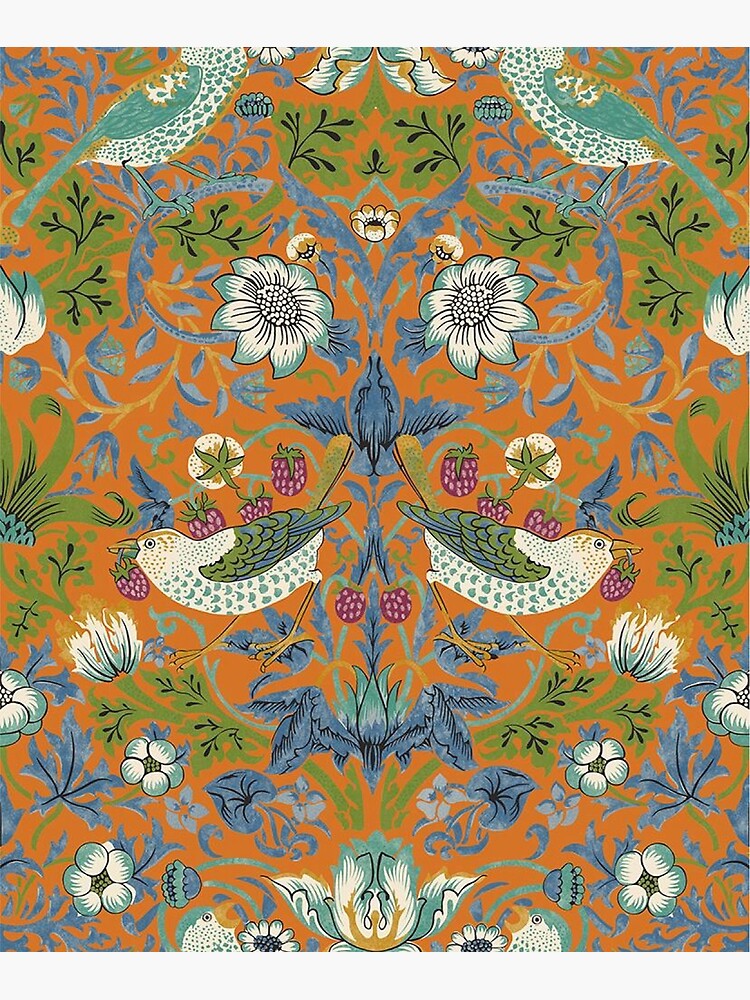 MT William Morris Fresa Ladrón Cinta De Washi De Aves Diseño Floral
