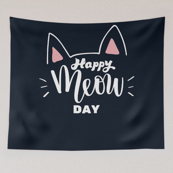 Item preview, Happy cat day international cat day designed and sold by marunstudio.