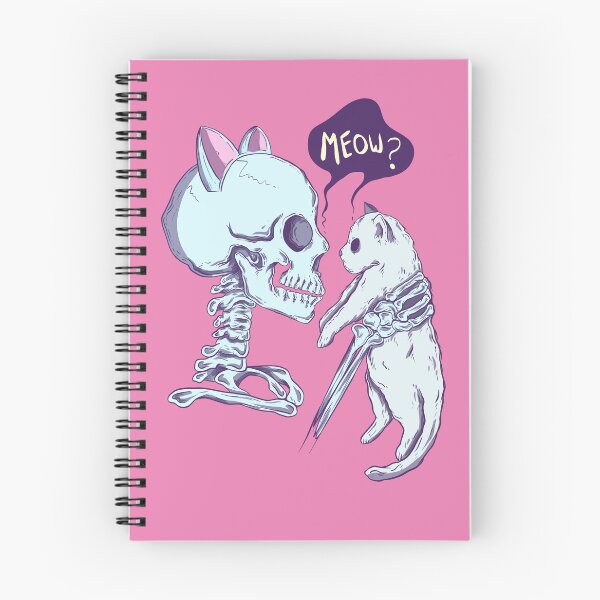 Item preview, Meow? Cat and skeleton designed and sold by Jess.a.creates.