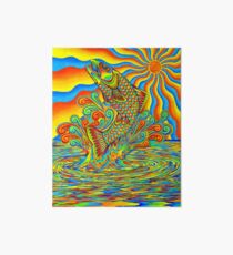 Psychedelic Rainbow Trout Fish Art Board