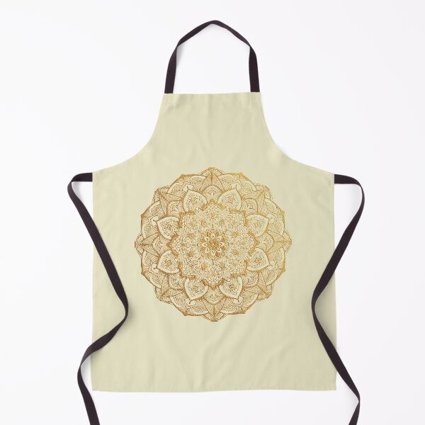 Item preview, golden textured mandala on light background designed and sold by MandalaFlowerArt.