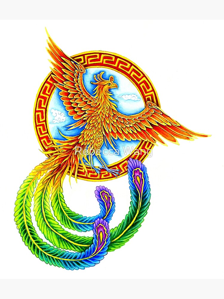 Chinese Vermilion Rainbow Phoenix Bird by lioncrusher