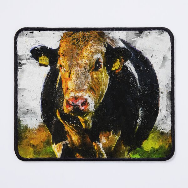 Item preview, Cute Holstein Friesian Cattle Grazing portrait, Oil Painting Holstein Dairy Cow, Holstein Dairy Cow Oil Pastel Painting, Holstein Friesian Cattle Drawing designed and sold by Trendymotion.