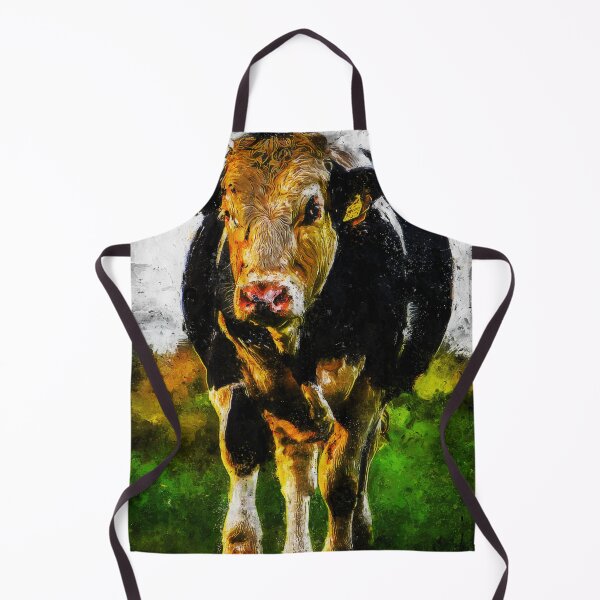 Item preview, Cute Holstein Friesian Cattle Grazing portrait, Oil Painting Holstein Dairy Cow, Holstein Dairy Cow Oil Pastel Painting, Holstein Friesian Cattle Drawing designed and sold by Trendymotion.