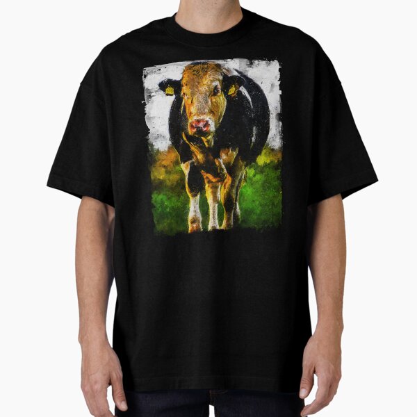 Item preview, Cute Holstein Friesian Cattle Grazing portrait, Oil Painting Holstein Dairy Cow, Holstein Dairy Cow Oil Pastel Painting, Holstein Friesian Cattle Drawing designed and sold by Trendymotion.