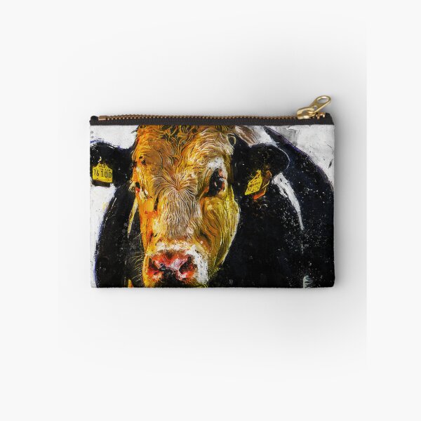 Item preview, Lindo retrato de pastoreo de ganado Holstein Friesian, pintura al óleo vaca lechera Holstein, pintura pastel al óleo de vaca lechera Holstein, dibujo de ganado Holstein Friesian designed and sold by Trendymotion.