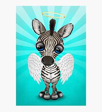 Niedlicher Babyzebra-Engel Fotodruck