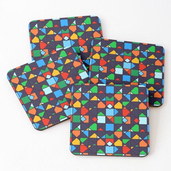 Item preview, Red, Green, Yellow, Blue, Orange Geometric Architectural Pattern designed and sold by DEC02.