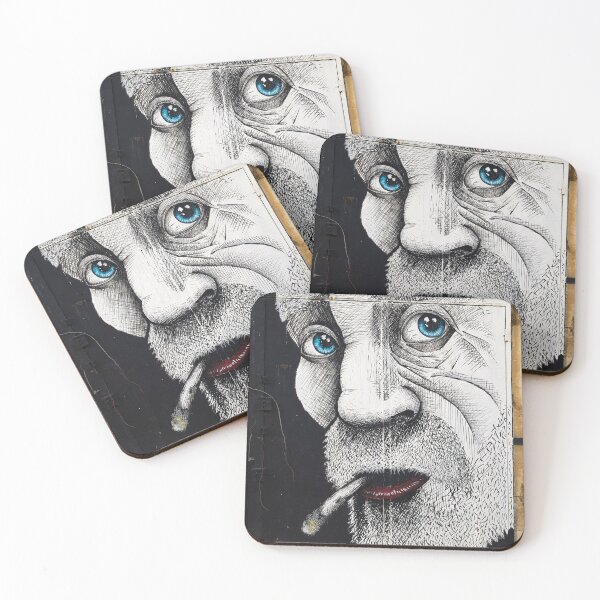 Item preview, White and Black Human Face Drawing designed and sold by DigitalChickHub.
