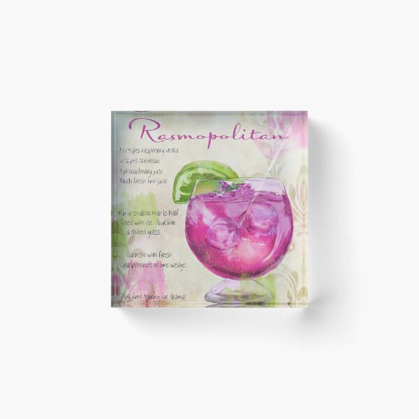 Item preview, Cocktail Quartet Rasmopolitan designed and sold by Sasha Art Gallery.