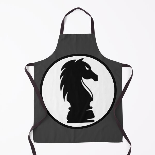 Artikelvorschau, Schach-schwarze/weiße Ritter-Grafik entworfen und verkauft von MojaveTradePost.
