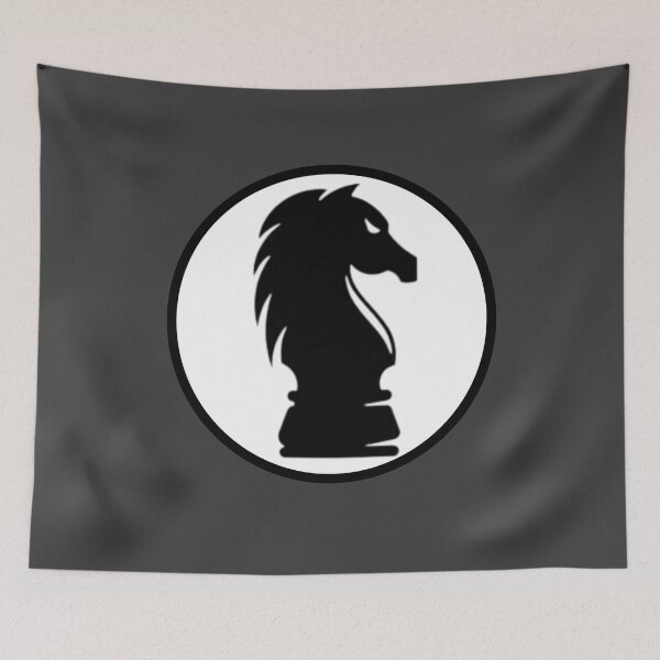 Item preview, Chess Black/White Knight Graphic  designed and sold by MojaveTradePost.