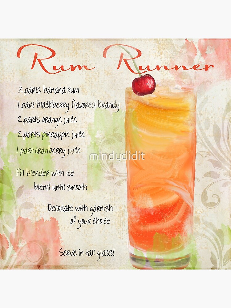 Tarjetas de felicitación «Cocktail Quartet Rum Runner» de mindydidit |  Redbubble