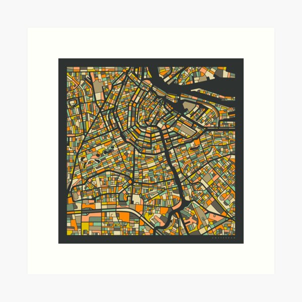 Item preview, AMSTERDAM MAP designed and sold by JazzberryBlue.