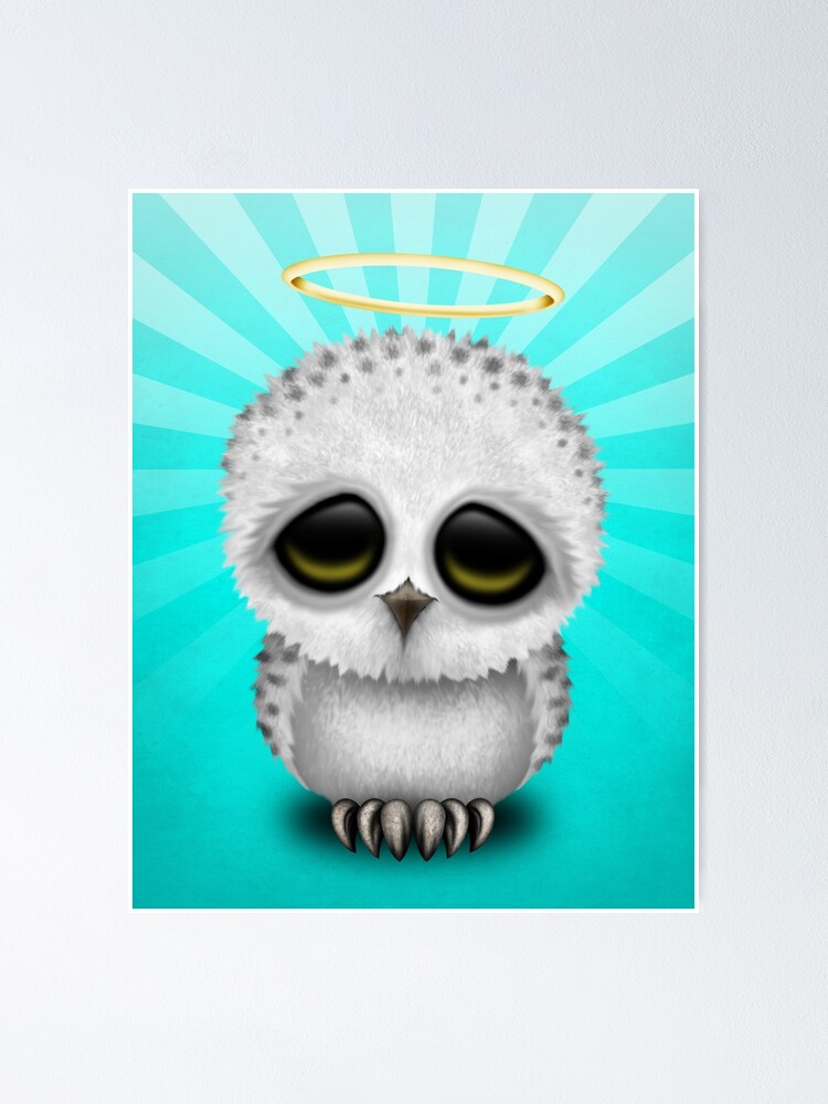 Poster Mignon Bebe Hibou Ange Par Jeffbartels Redbubble