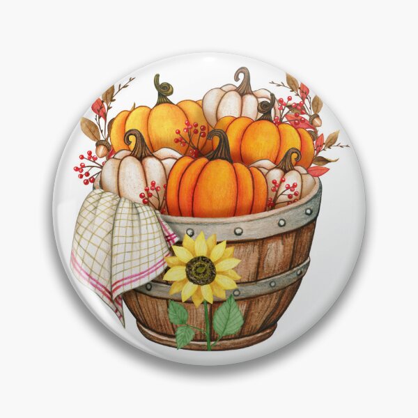 Item preview, Autumn Pumpkin Harvest Basket designed and sold by silviaol.