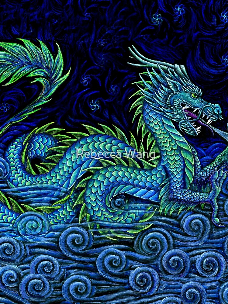 chinesischer azurblauer Drache